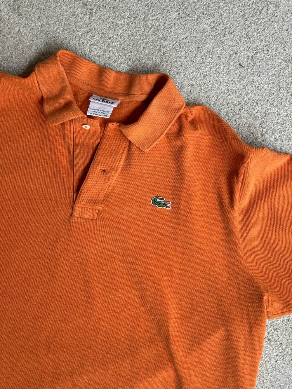 Vintage Lacoste Orange Short Sleeve Polo - Picture 3 of 6